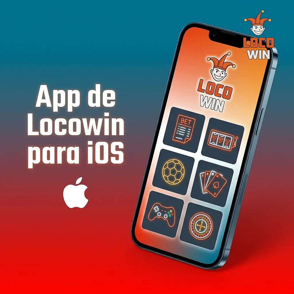 Interfaz de la app Locowin mostrando opciones de casino y apuestas deportivas en dispositivos iOS