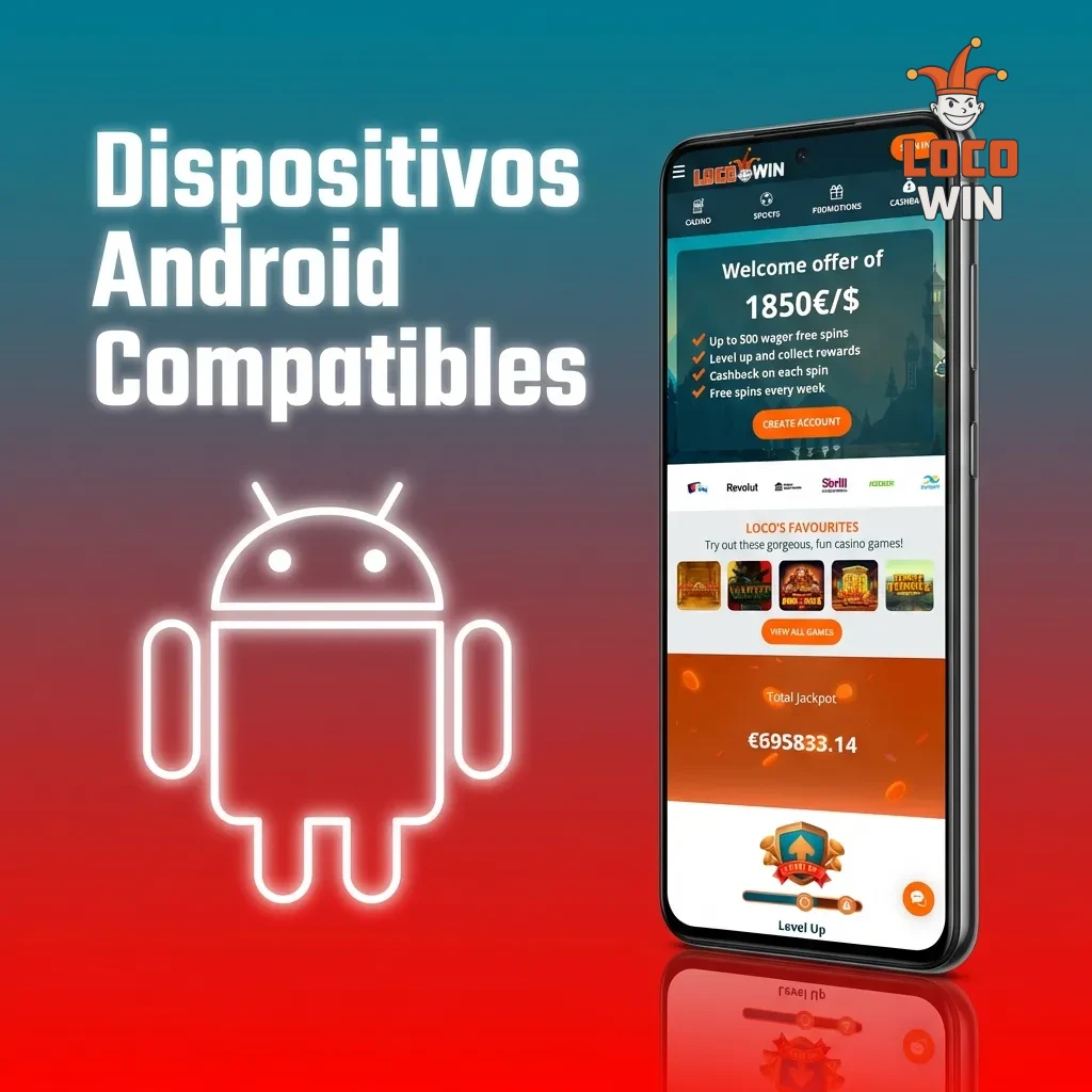 Colección de smartphones Android compatibles incluyendo Samsung Galaxy, Xiaomi, OnePlus, Google Pixel, Motorola y Realme