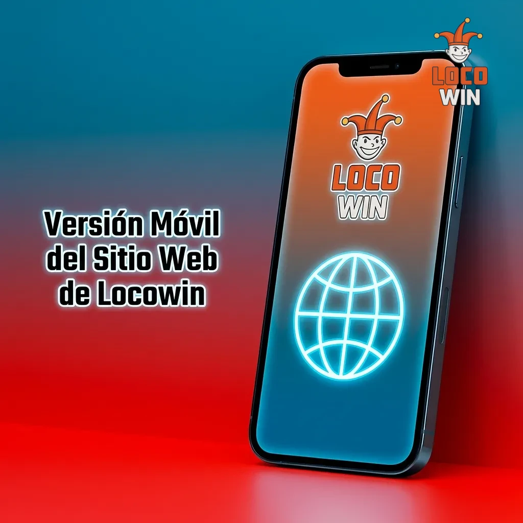 Interfaz del sitio web móvil de Locowin mostrando apuestas deportivas y casino en vivo en smartphone